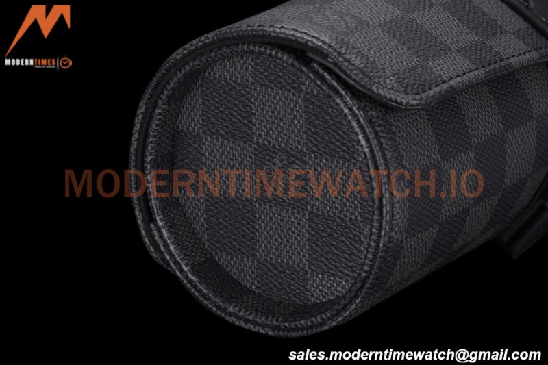 Louis Vuitton Damier Graphite Watch Case 3 Position Travel Bag N41137