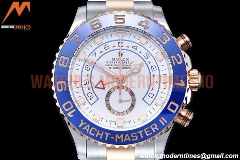 Rolex - YachtMaster 116681 Blue RG/SS White KF A7750 Mod
