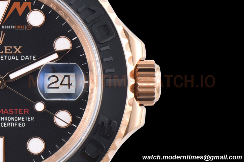 Rolex - YachtMaster 126655 40mm RG/RU Blk Gold VR3235
