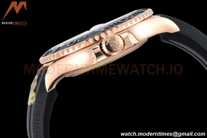 Rolex - YachtMaster 126655 40mm RG/RU Blk Gold VR3235