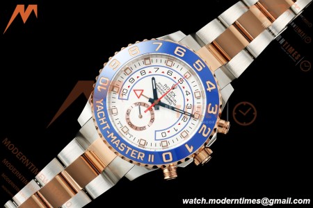 Rolex - YachtMaster 116681 44mm Blue CER/SS/RG White Dial KF V2 A7750