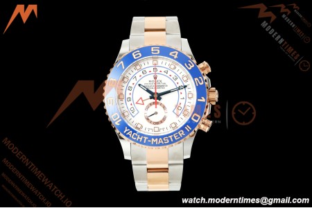 Rolex - YachtMaster 116681 44mm Blue CER/SS/RG White Dial KF V2 A7750