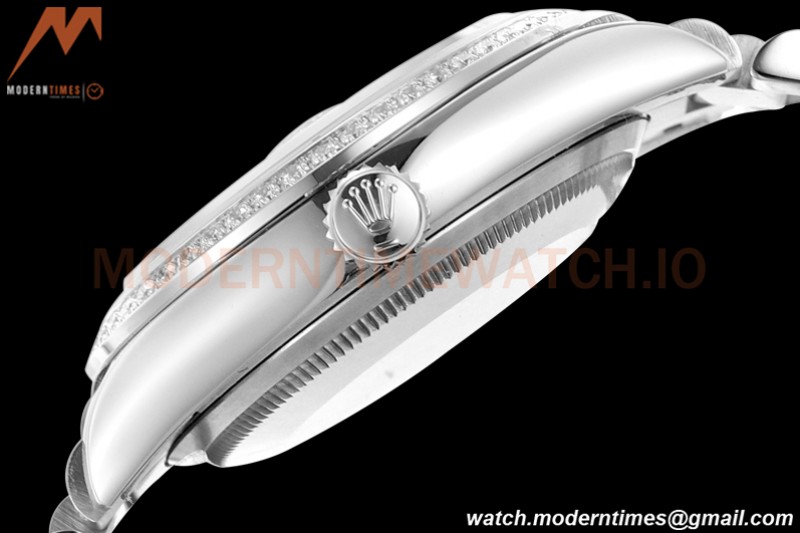 Rolex - DayDate 36mm 118389 Flt Pres SS/SS Dia Meteorite Dial RAF A2836