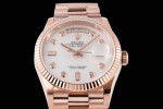 Rolex - DayDate 36mm 128235 Flt Pres RG/RG Mop/Dia TWSF A2836