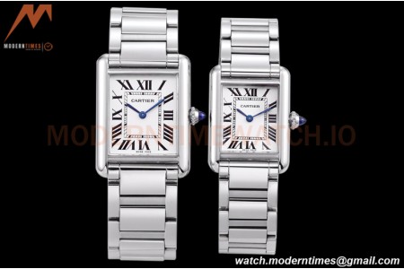 Cartier - Tank Must De Cartier 316F SS/SS White F1F Swiss Quartz