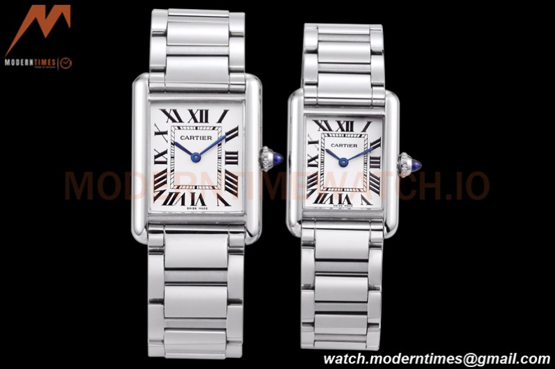 Cartier - Tank Must De Cartier 316F SS/SS White F1F Swiss Quartz