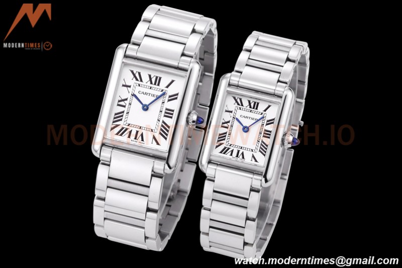 Cartier - Tank Must De Cartier 316F SS/SS White F1F Swiss Quartz