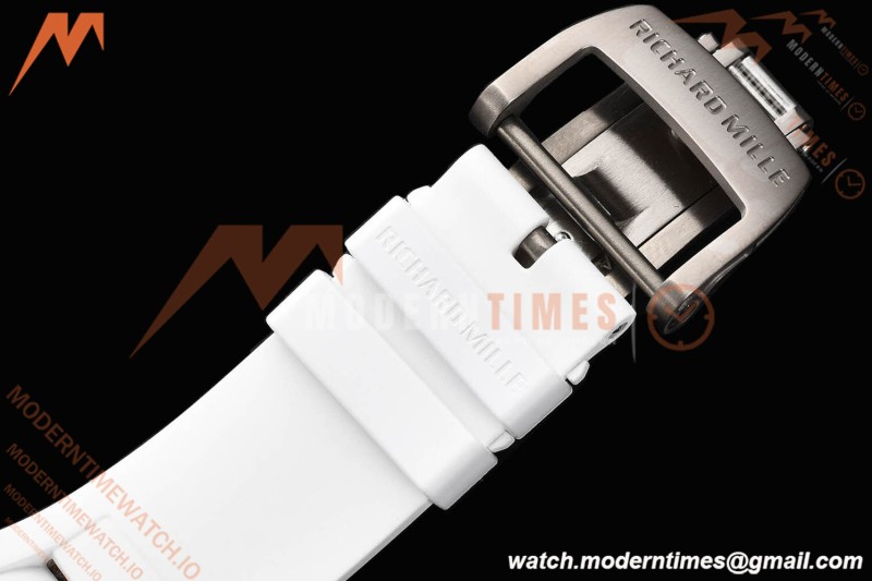 Richard Mille - RM055 Bubba Watson White CER/RU Blk/Blk Rehaut Skeleton SZF RMUL2