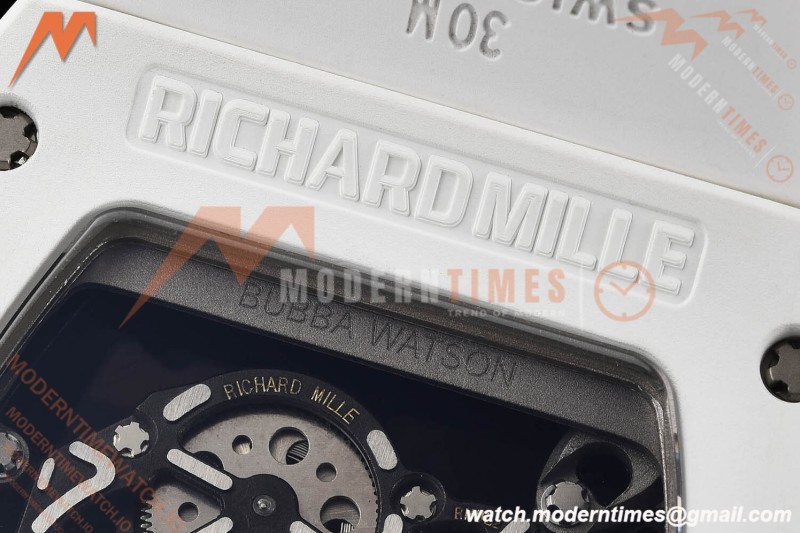 Richard Mille - RM055 Bubba Watson White CER/RU Blk/Blk Rehaut Skeleton SZF RMUL2