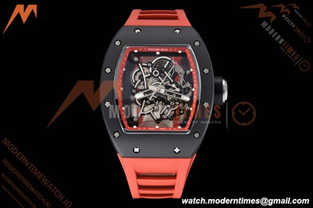 Richard Mille - RM055 Bubba Watson Black CER/Red/RU Red/Blk Rehaut Skeleton SZF RMUL2 | 리처드 밀 - RM055 버바 왓슨 블랙 CER/레드/RU 레드/블랙 르호 스켈레톤 SZF RMUL2