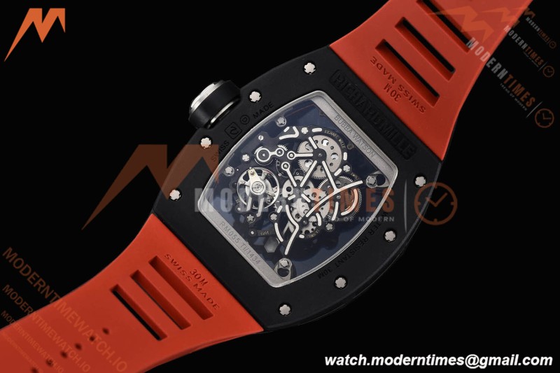 Richard Mille - RM055 Bubba Watson Black CER/Red/RU Red/Blk Rehaut Skeleton SZF RMUL2