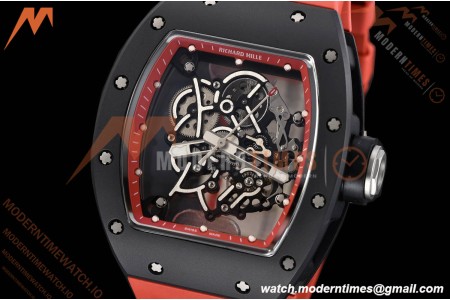 Richard Mille - RM055 Bubba Watson Black CER/Red/RU Red/Blk Rehaut Skeleton SZF RMUL2