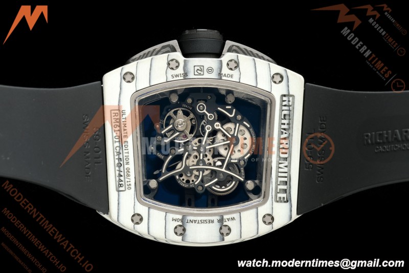 Richard Mille - RM061 Asian Limited Edition White Ceramic Wht/Grn/Yelw Skeleton ZGF Free Sprung Titanium RMUL2 | 리차드 밀 - RM061 요한 블레이크 화이트 NTPT 블랙 스켈레톤 RF 프리 스프링 티타늄 RMUL2