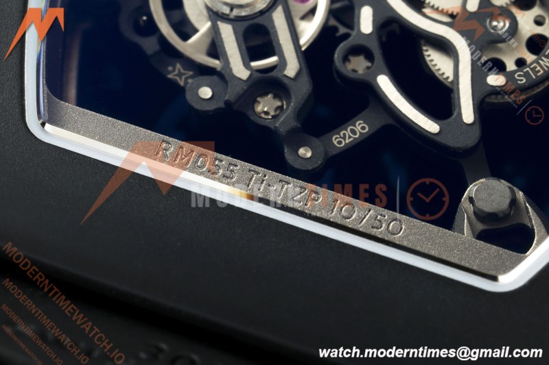 Richard Mille - RM055 Bubba Watson BLK/WHT CER/RU Gray Rehaut Skeleton ZF V3 RMUL2 | 리차드 밀 - RM055 버바 왓슨 블랙/화이트 CER/RU 그레이 르호 스켈레톤 ZF V3 RMUL2