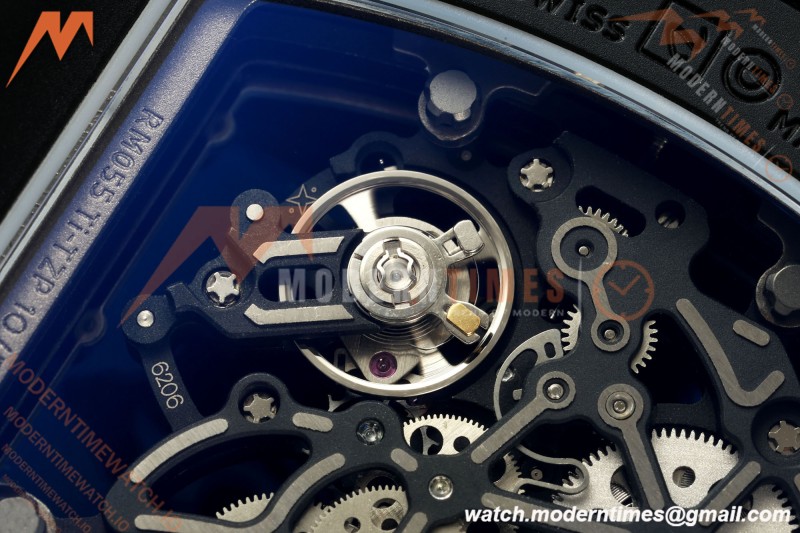 Richard Mille - RM055 Bubba Watson BLK/WHT CER/RU Gray Rehaut Skeleton ZF V3 RMUL2 | 리차드 밀 - RM055 버바 왓슨 블랙/화이트 CER/RU 그레이 르호 스켈레톤 ZF V3 RMUL2