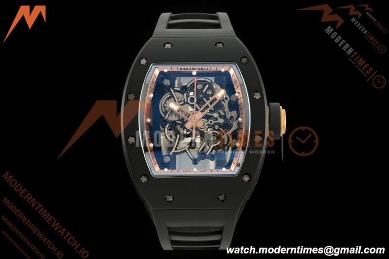 Richard Mille - RM055 Bubba Watson Asia Edition Black CER/RU Blk/Gold Rehaut Skeleton APSF RMUL2