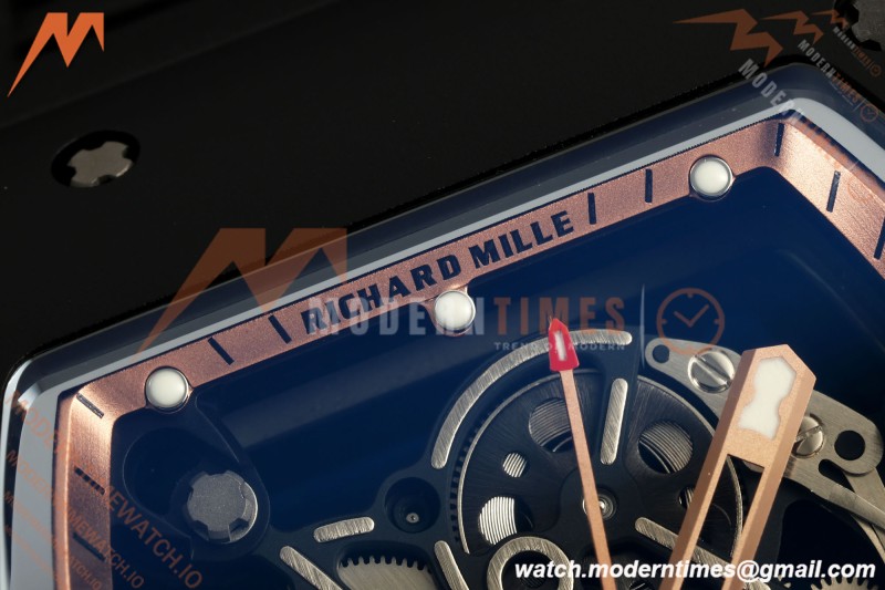 Richard Mille - RM055 Bubba Watson Asia Edition Black CER/RU Blk/Gold Rehaut Skeleton APSF RMUL2