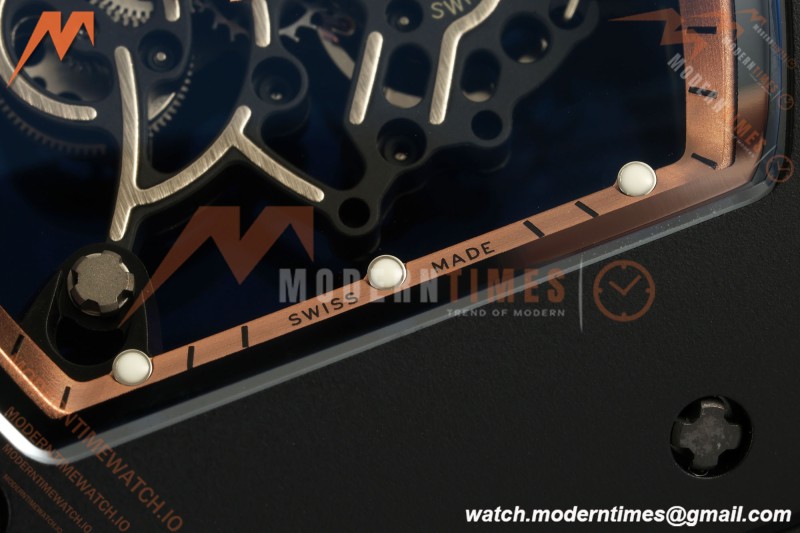 Richard Mille - RM055 Bubba Watson Asia Edition Black CER/RU Blk/Gold Rehaut Skeleton APSF RMUL2