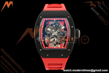 Richard Mille - RM055 Bubba Watson Asia Edition Black CER/RU Blk/Red Rehaut Skeleton APSF RMUL2