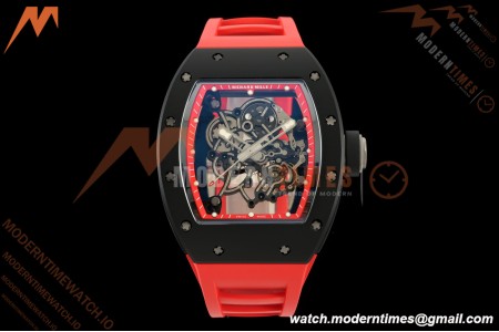 Richard Mille - RM055 Bubba Watson Asia Edition Black CER/RU Blk/Red Rehaut Skeleton APSF RMUL2