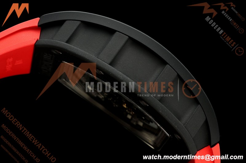Richard Mille - RM055 Bubba Watson Asia Edition Black CER/RU Blk/Red Rehaut Skeleton APSF RMUL2