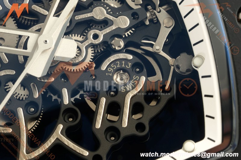 Richard Mille - RM055 Bubba Watson Asia Edition Black CER/RU Blk/Wht Rehaut Skeleton APSF RMUL2