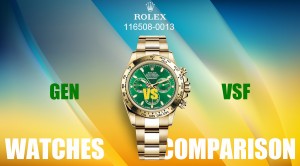 Gen vs Rep - Clean Rolex Daytona 116508-0013 All Gold with Green Dial