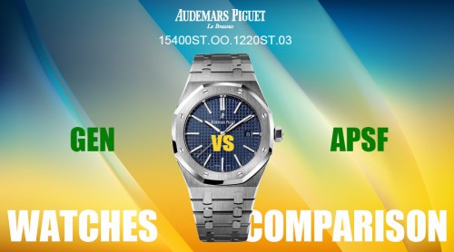 Gen vs Rep - APSF Audemars Piguet Royal Oak 15400ST.OO.1220ST.03 Blue