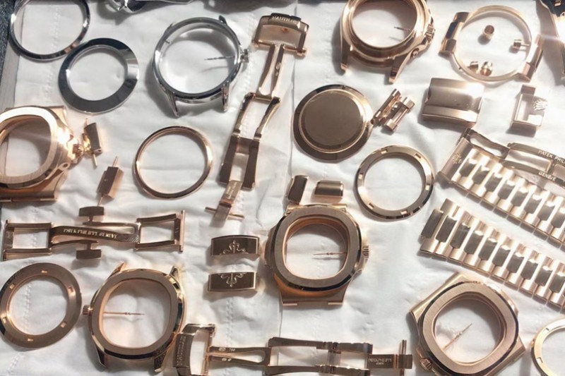 Gold Wrapping Services for Watches In Cases, Dials and Straps - Get Quote Before Ordering