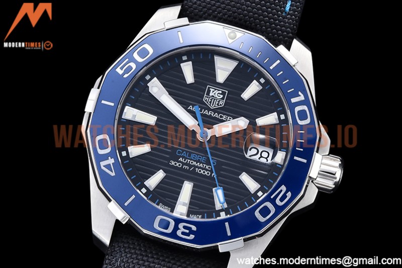 Tag Heuer - Aquaracer Caliber 5 41mm SS/NY Black V6F A2824
