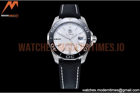 Tag Heuer - Aquaracer Caliber 5 41mm SS/NY White V6F A2824