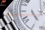 Rolex - DayDate 40mm Flt Dia SS/SS White/Rm GSF A2836 Mod