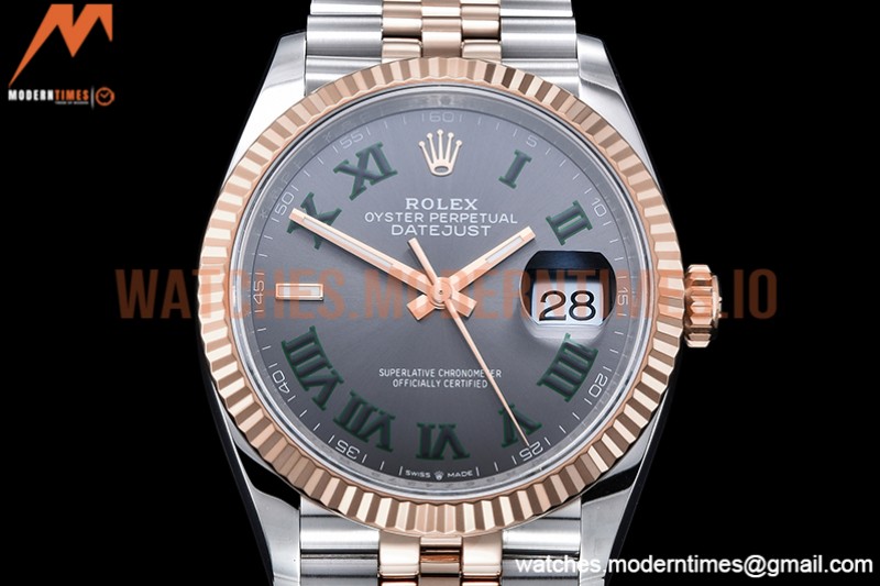Rolex - DJ 36mm Jub Flt 904L RG/SS Grey/Rm VSF VS3235