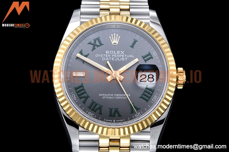 Rolex - DJ 36mm Jub Flt 904L YG/SS Grey/Rm VSF VS3235