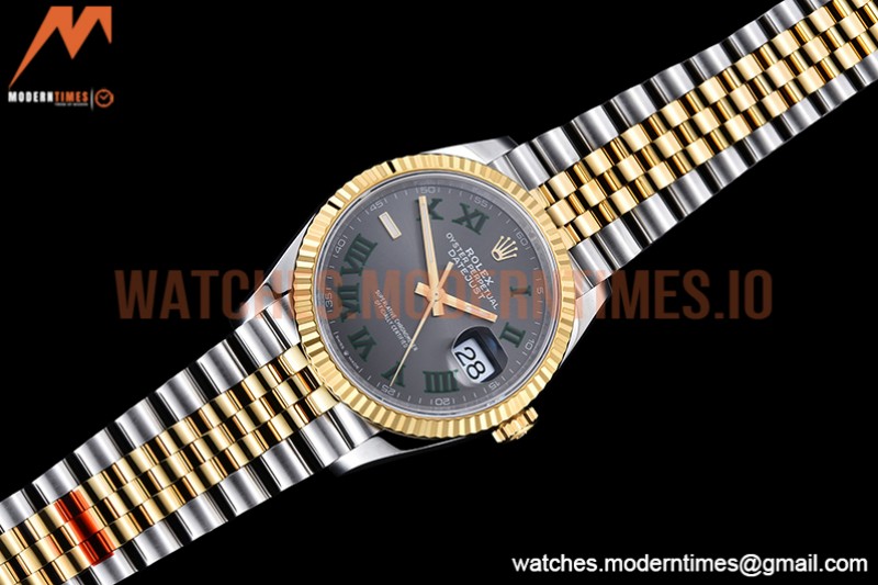 Rolex - DJ 36mm Jub Flt 904L YG/SS Grey/Rm VSF VS3235