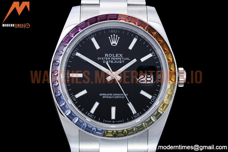 Rolex - DJ2 41mm Oys MC-Dia 904L SS/SS Blk/Stk JVS VR3235