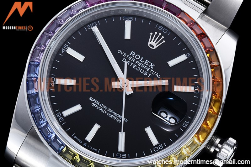 Rolex - DJ2 41mm Oys MC-Dia 904L SS/SS Blk/Stk JVS VR3235