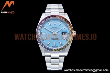 Rolex - DJ2 41mm Oys MC-Dia 904L SS/SS T-Blue/Stk JVS VR3235