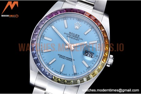 Rolex - DJ2 41mm Oys MC-Dia 904L SS/SS T-Blue/Stk JVS VR3235