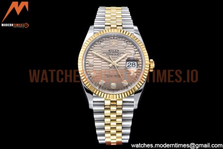 Rolex - DJ 36mm Jub Flt 904L YG/SS P-Gold/Dia VSF VS3235