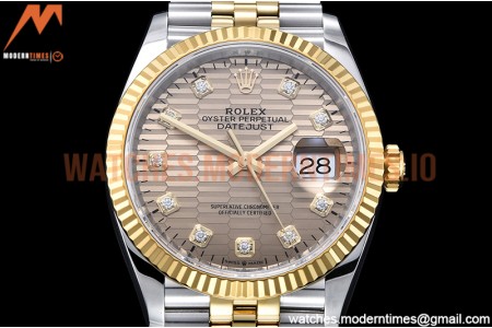 Rolex - DJ 36mm Jub Flt 904L YG/SS P-Gold/Dia VSF VS3235