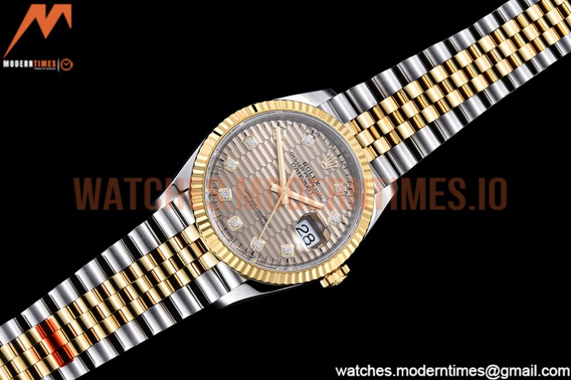 Rolex - DJ 36mm Jub Flt 904L YG/SS P-Gold/Dia VSF VS3235