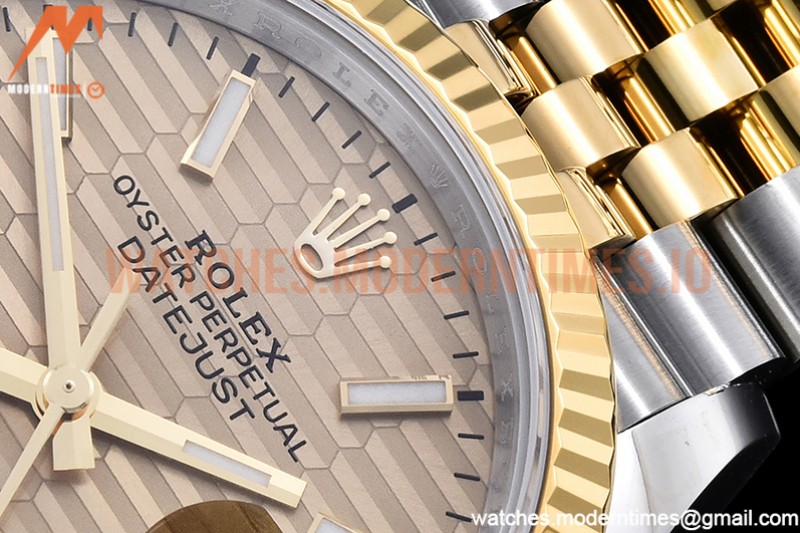 Rolex - DJ 36mm Jub Flt 904L YG/SS P-Gold/Stk VSF VS3235