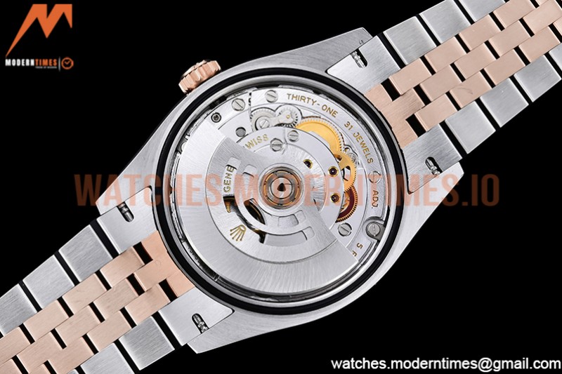 Rolex - DJ 36mm Jub Flt 904L RG/SS P-Silv/Dia VSF VS3235
