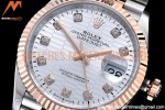 Rolex - DJ 36mm Jub Flt 904L RG/SS P-Silv/Dia VSF VS3235