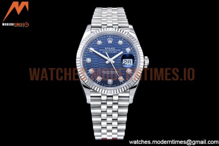 Rolex - DJ 36mm Jub Flt 904L SS/SS P-Blue/Stk VSF VS3235
