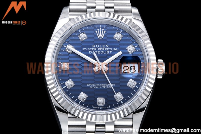Rolex - DJ 36mm Jub Flt 904L SS/SS P-Blue/Stk VSF VS3235