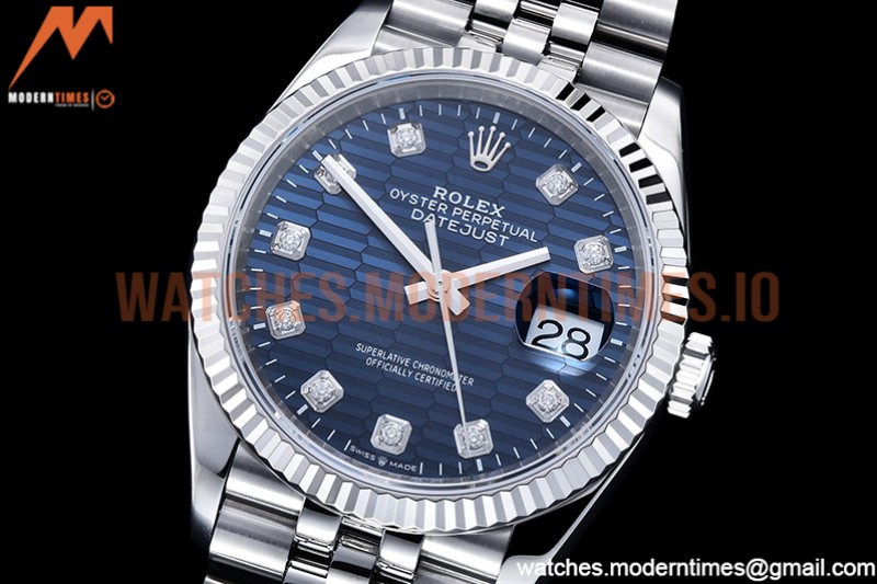 Rolex - DJ 36mm Jub Flt 904L SS/SS P-Blue/Stk VSF VS3235