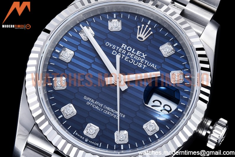 Rolex - DJ 36mm Jub Flt 904L SS/SS P-Blue/Stk VSF VS3235