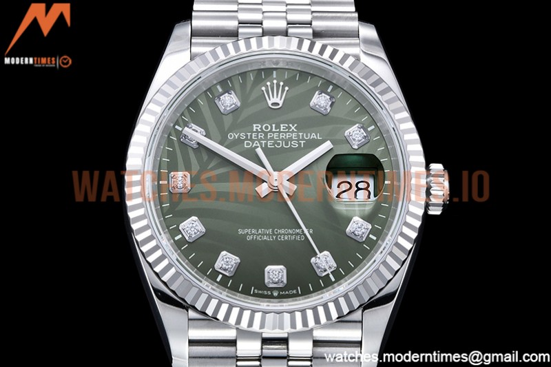 Rolex - DJ 36mm Jub Flt 904L SS/SS P-Green/Dia VSF VS3235